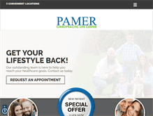 Tablet Screenshot of pamerchiropractic.com
